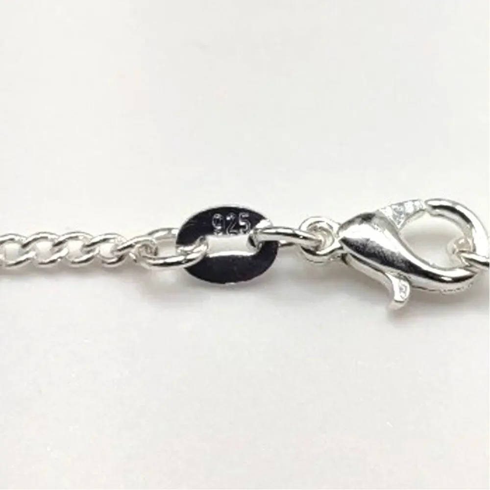 925 Silver Necklace Ring & Earring Set White CZ Diamond Heart Stones Valentines